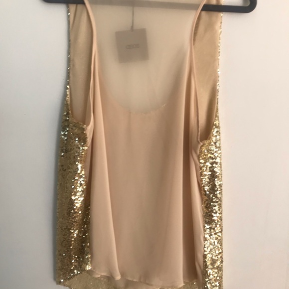 NWT Asos sequins gold tank top size 14 - Picture 2 of 2